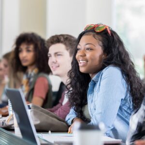 college students in classroom